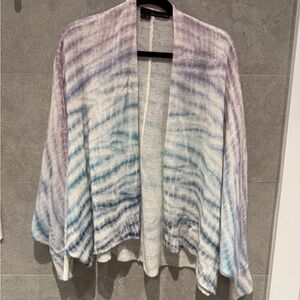 360 Cashmere Lavender and Sky Blue Cardigan